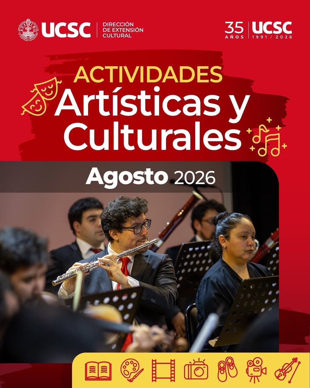 UCSC presenta programación de Actividades Artísticas y Culturales para agosto 2026