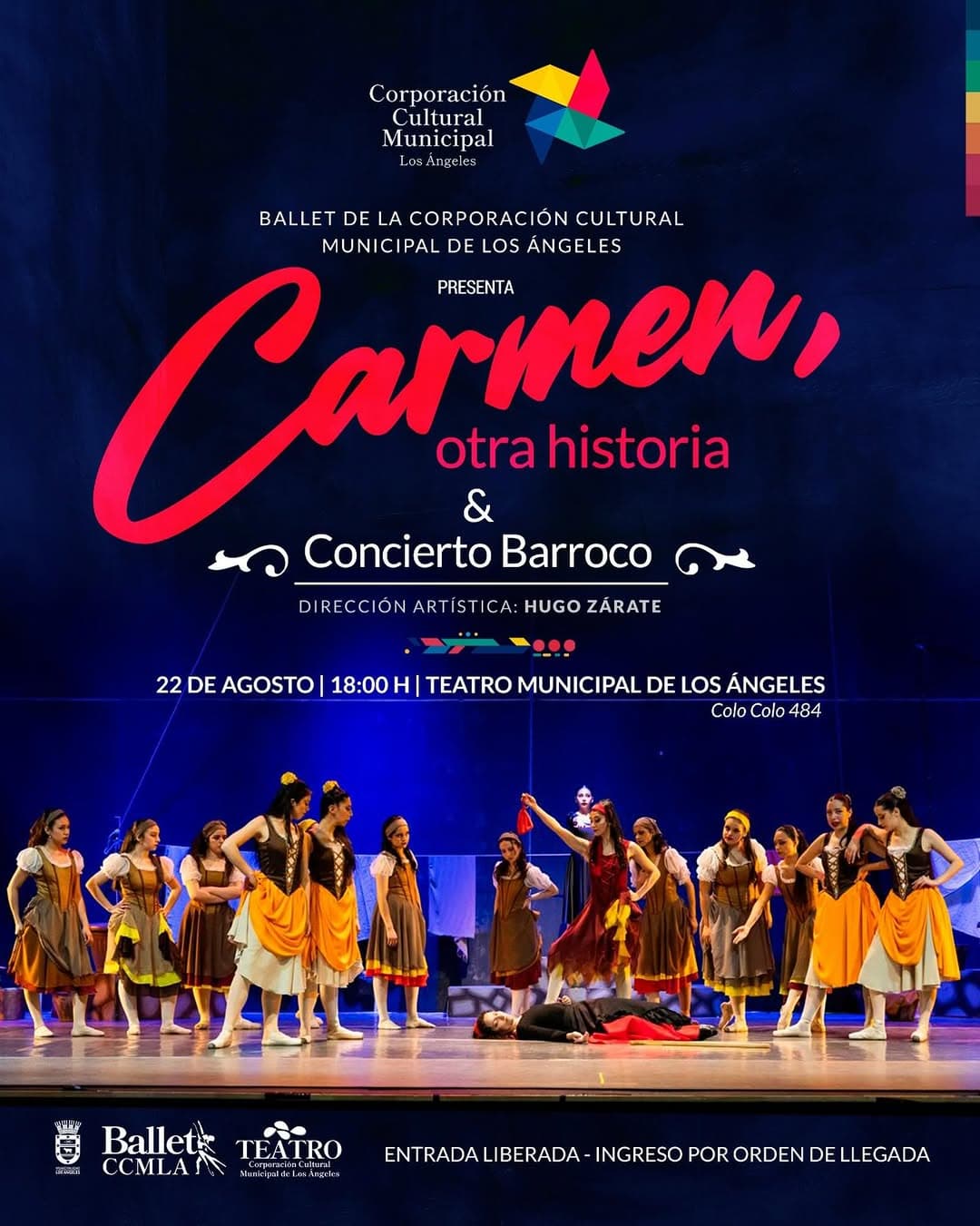 Ballet CCMLA presenta «Carmen, otra historia» y Concierto Barroco en Teatro Municipal