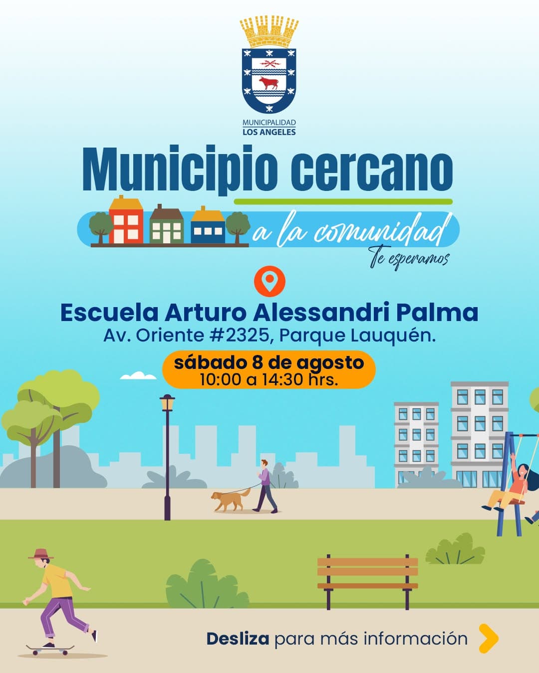 Municipio Cercano a la Comunidad llega a Parque Lauquén este sábado