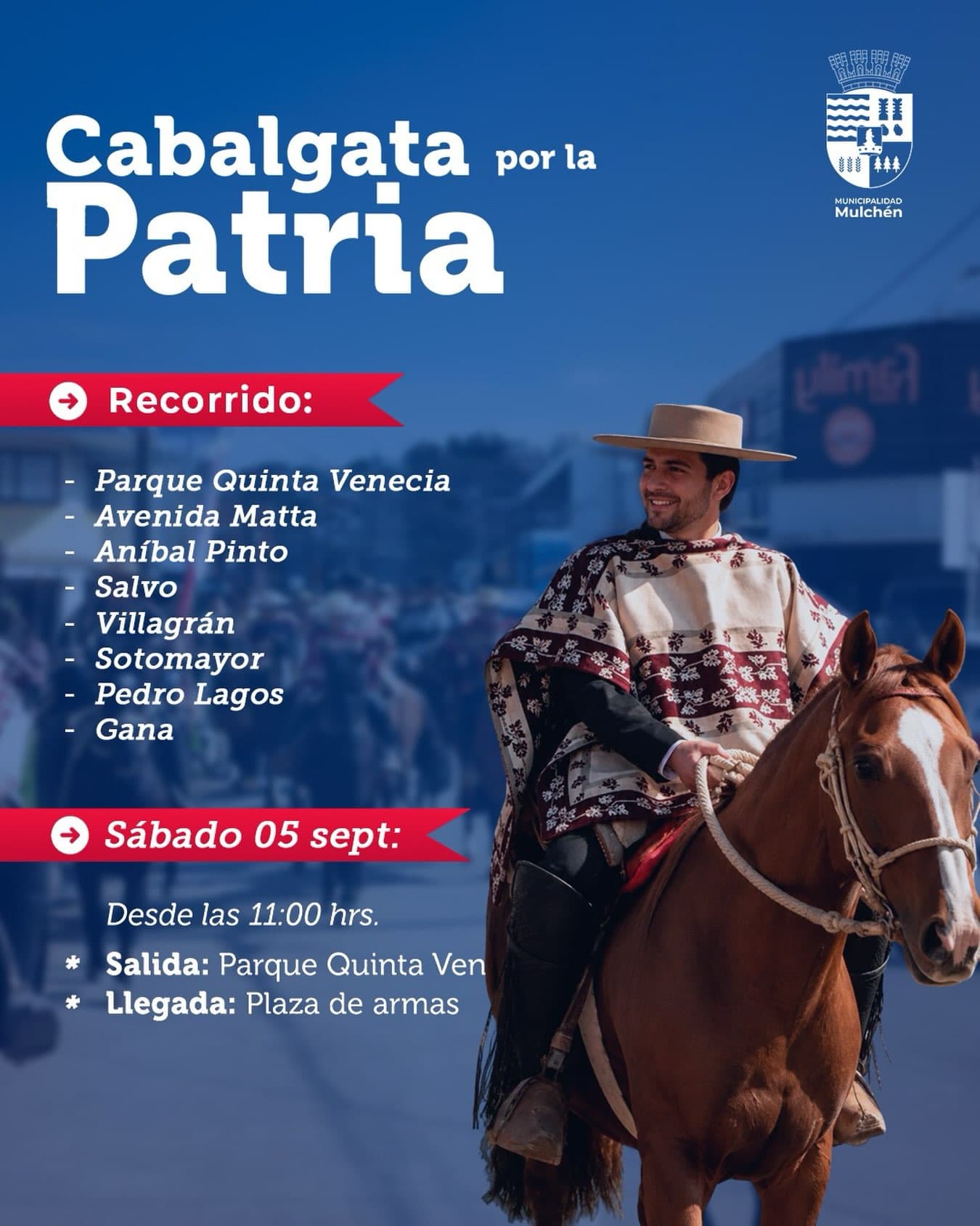 Cabalgata por la Patria en Mulchén: tradición y orgullo chileno este 5 de septiembre