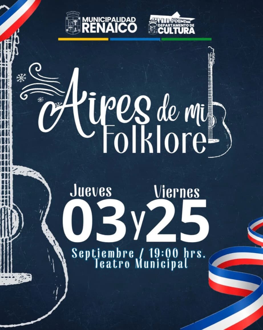Aires de mi Folklore llega al Teatro Municipal de Renaico
