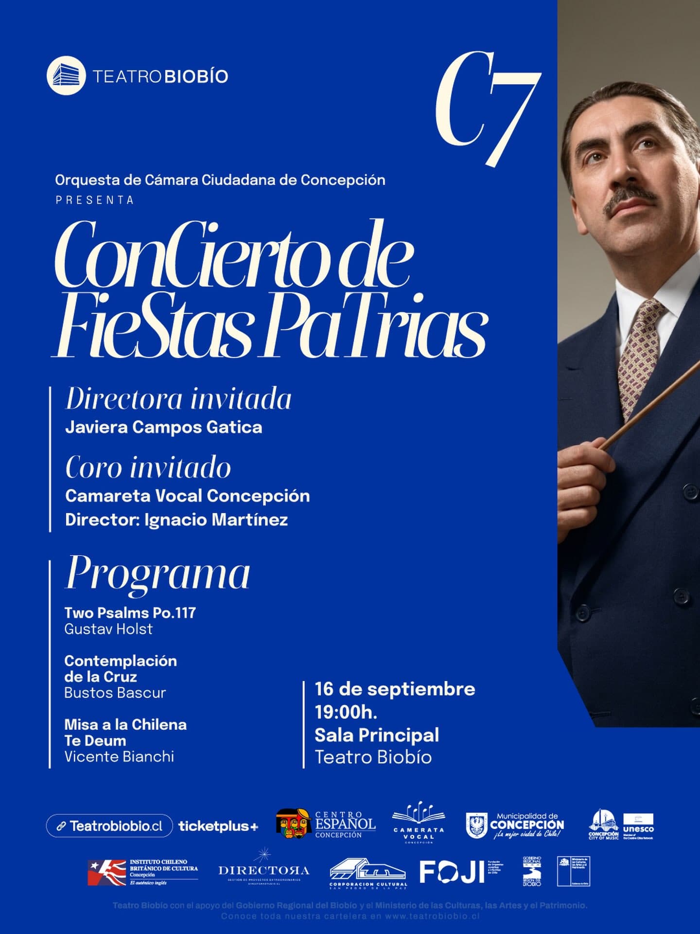 Concierto de Fiestas Patrias con la Orquesta de Cámara Ciudadana de Concepción en Teatro Biobío