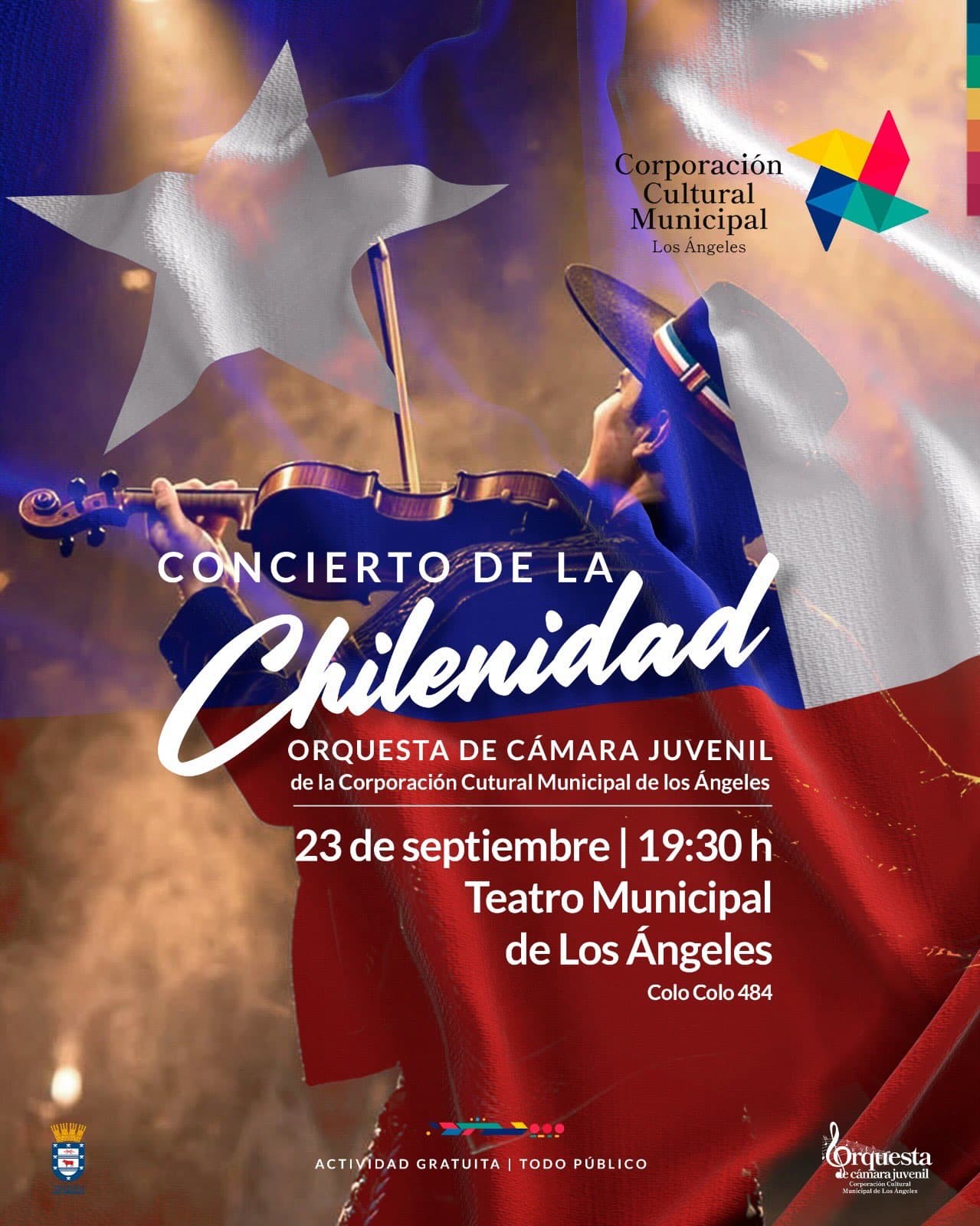 Concierto de la Chilenidad con la Orquesta de Cámara Juvenil en Los Ángeles