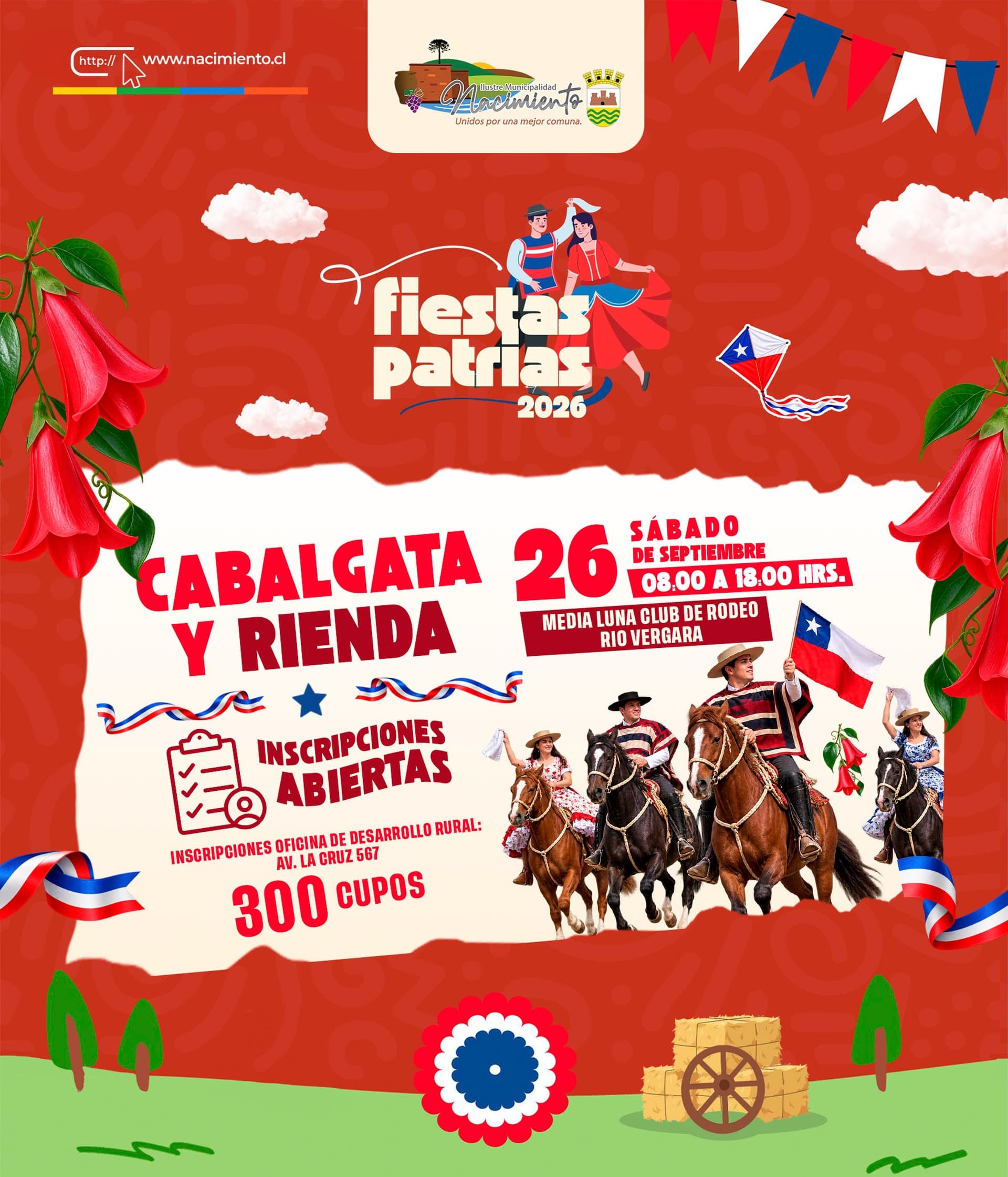 Inscripciones abiertas para Cabalgata y Rienda 2026 en Nacimiento