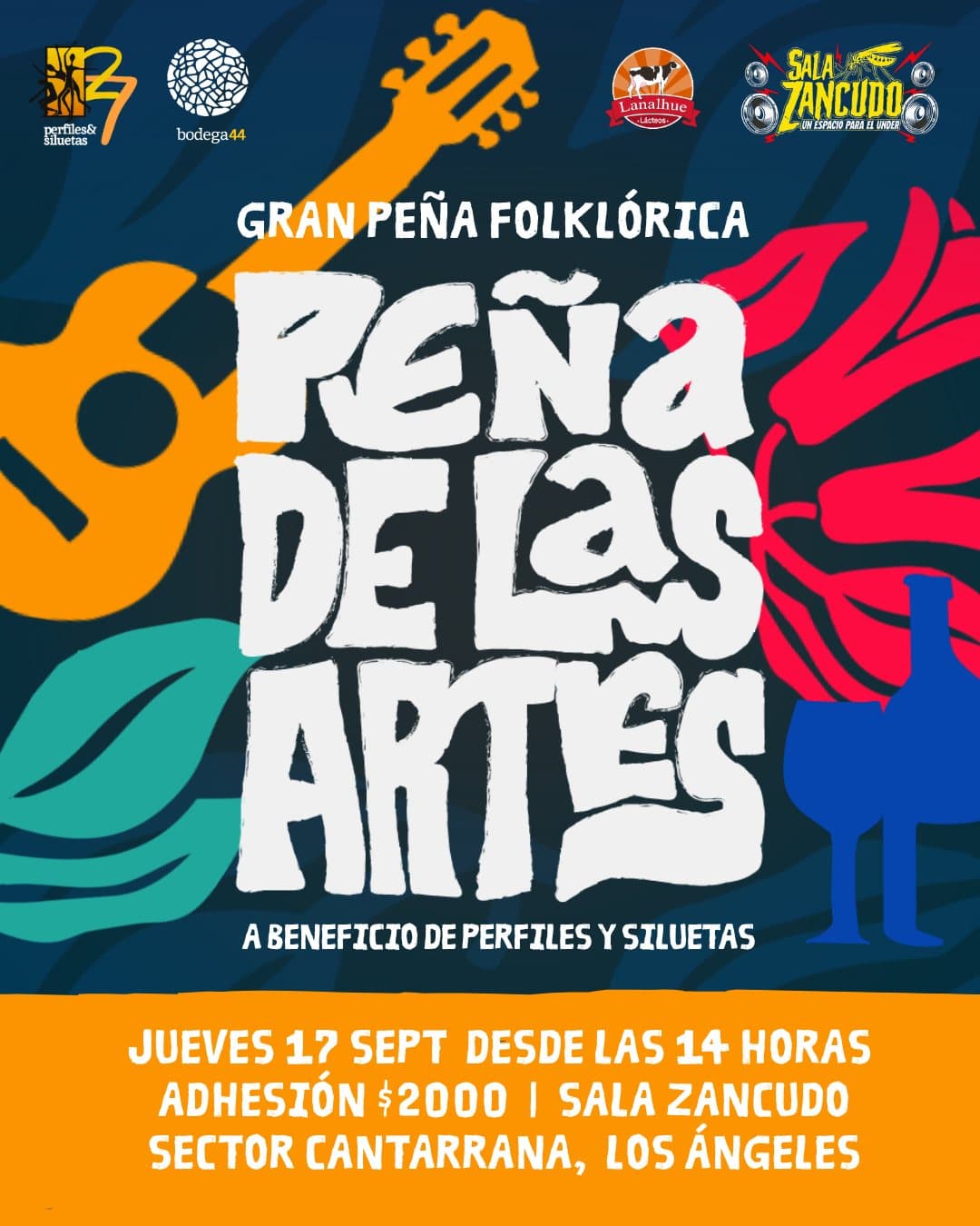 Gran Peña Folklórica a Beneficio de Perfiles y Siluetas en Sala Zancudo