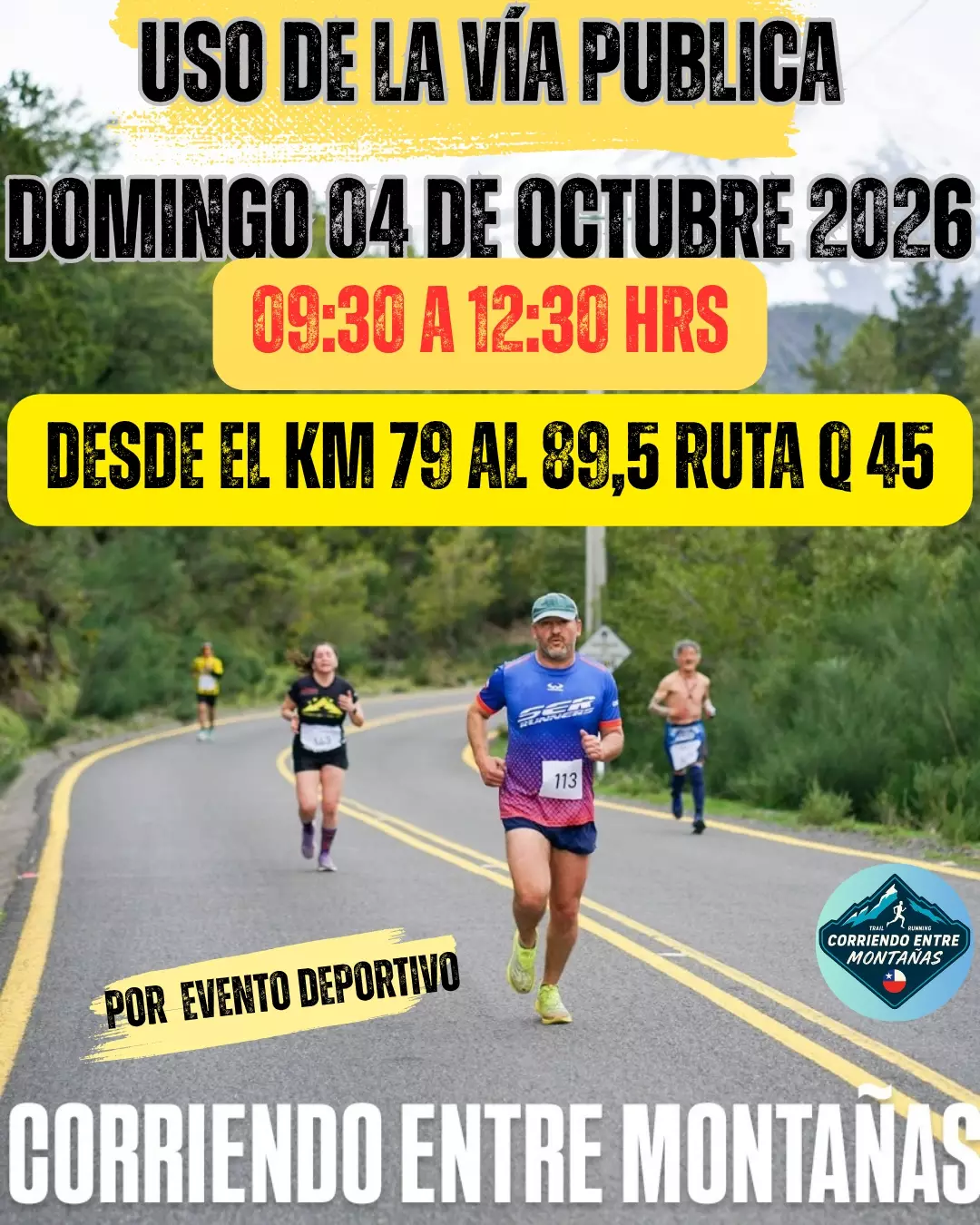 Corriendo entre Montañas reunirá a más de 500 atletas en la Ruta Q45
