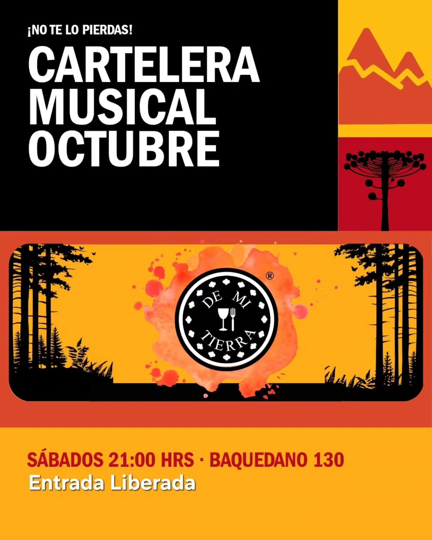 Cartelera Musical de Octubre en De MiTierra: Tributos en Vivo