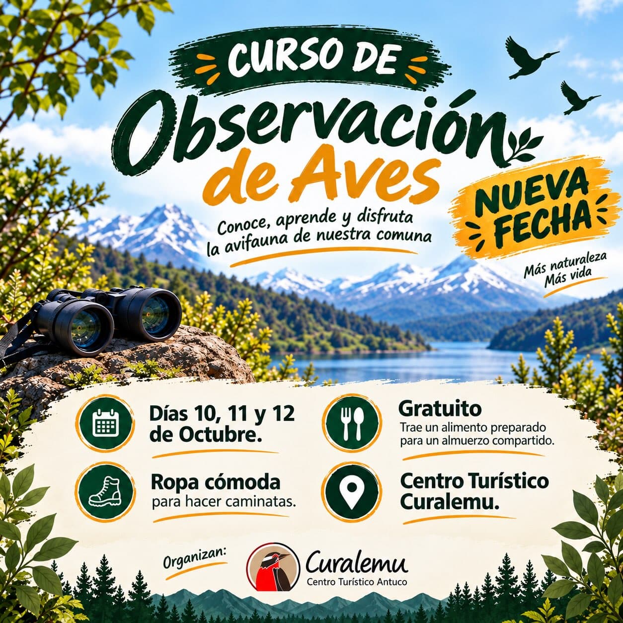 Segunda versión del Curso de Observación de Aves en Antuco