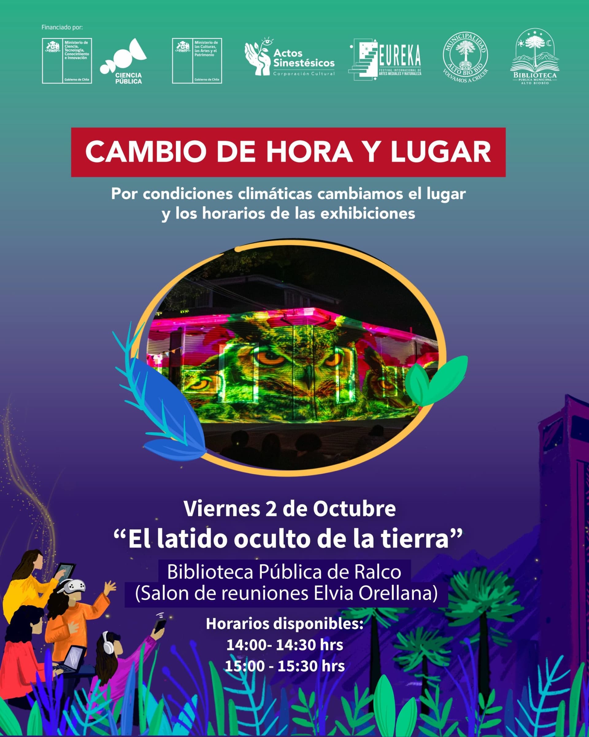 «El latido oculto de la tierra» cambia de horario y lugar en Ralco por condiciones climáticas