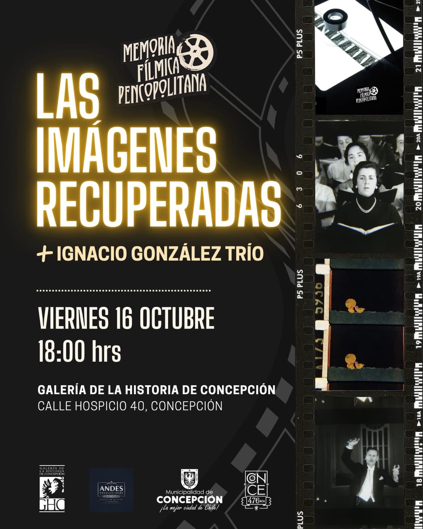 Sesión de cine mediado: Las imágenes recuperadas + Ignacio González Trío en Galería de la Historia