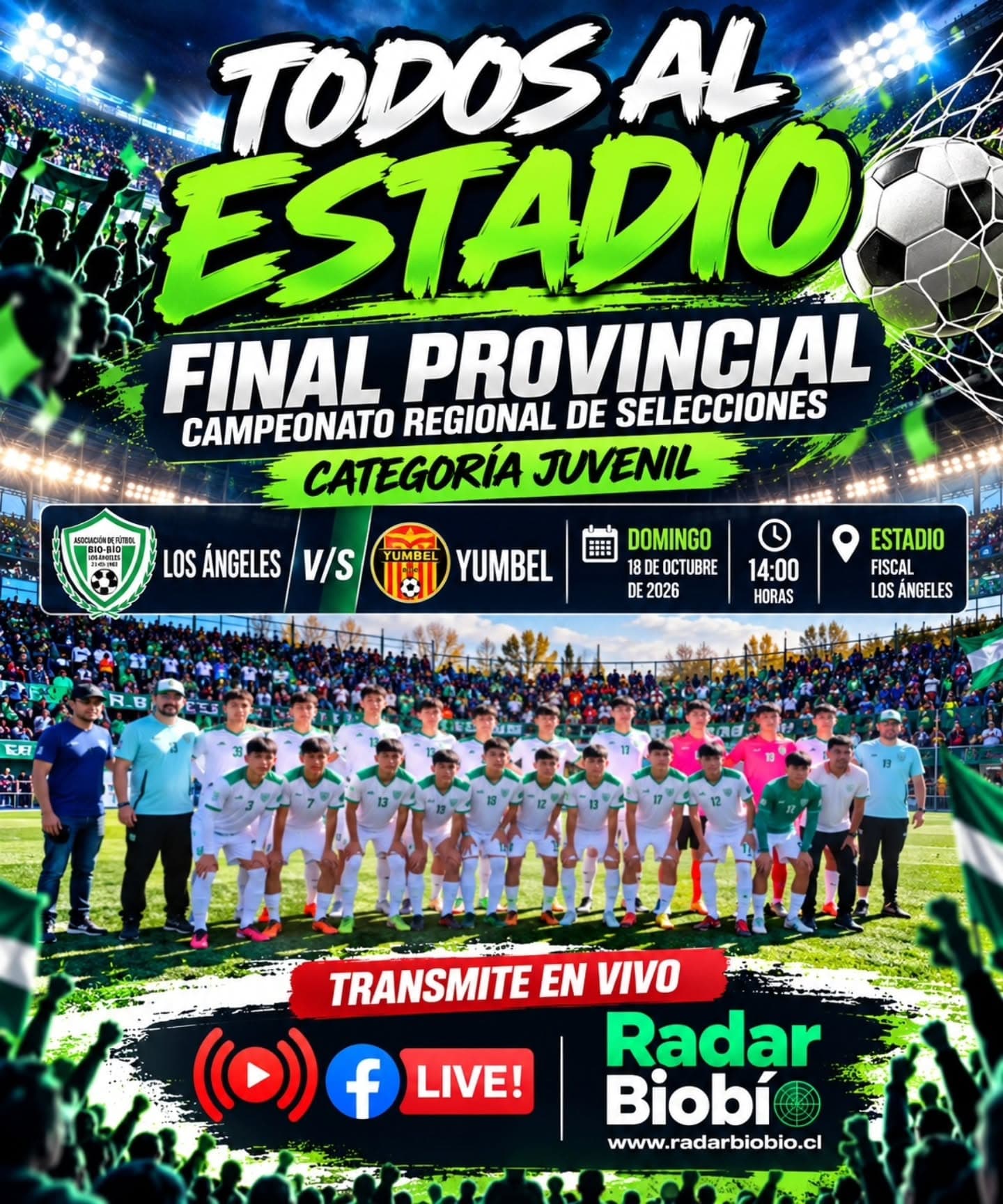 Final Provincial Juvenil: Los Ángeles vs Yumbel por el título del Campeonato Regional