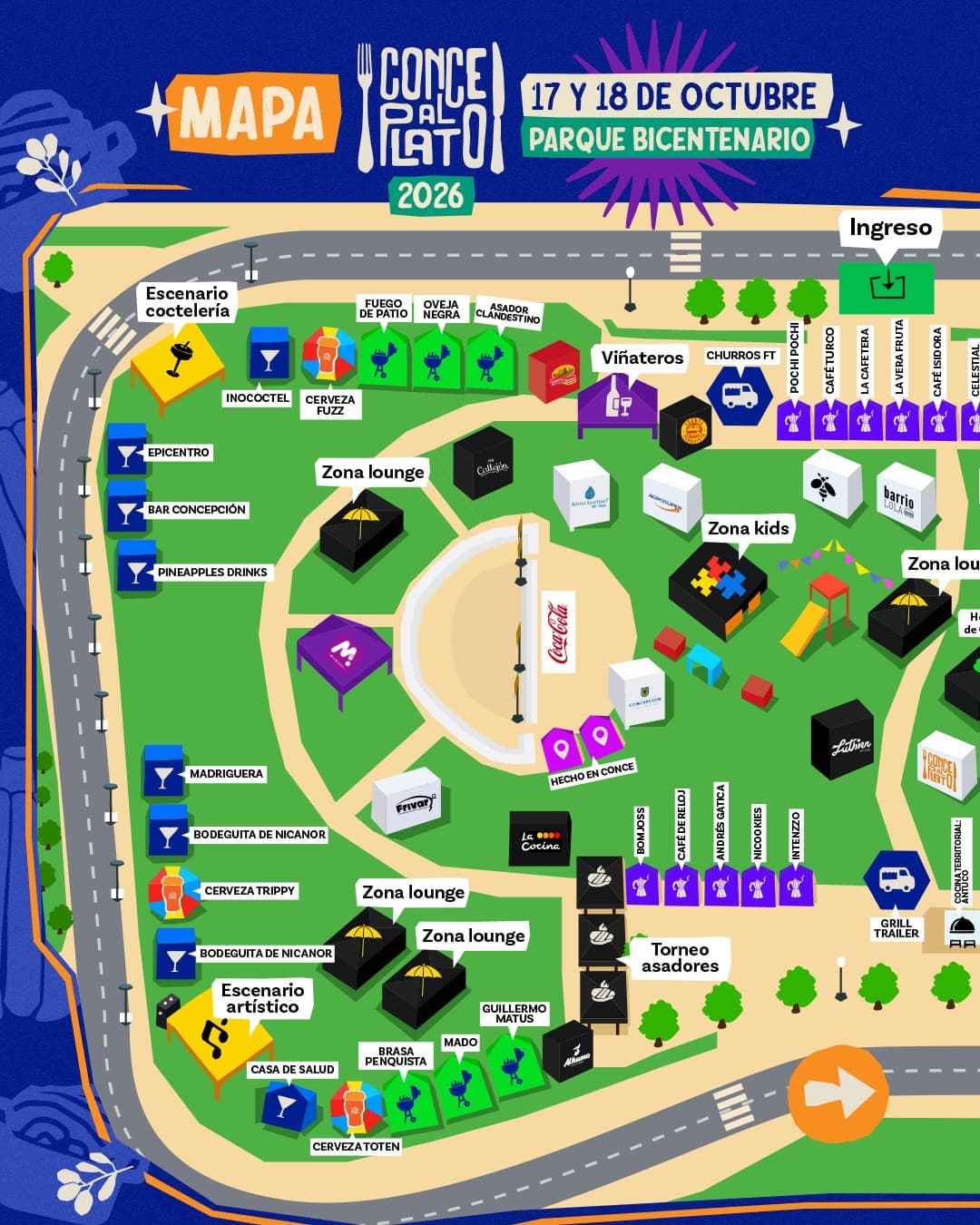 Conce al Plato 2026: Festival Gastronómico Gratuito en Parque Bicentenario