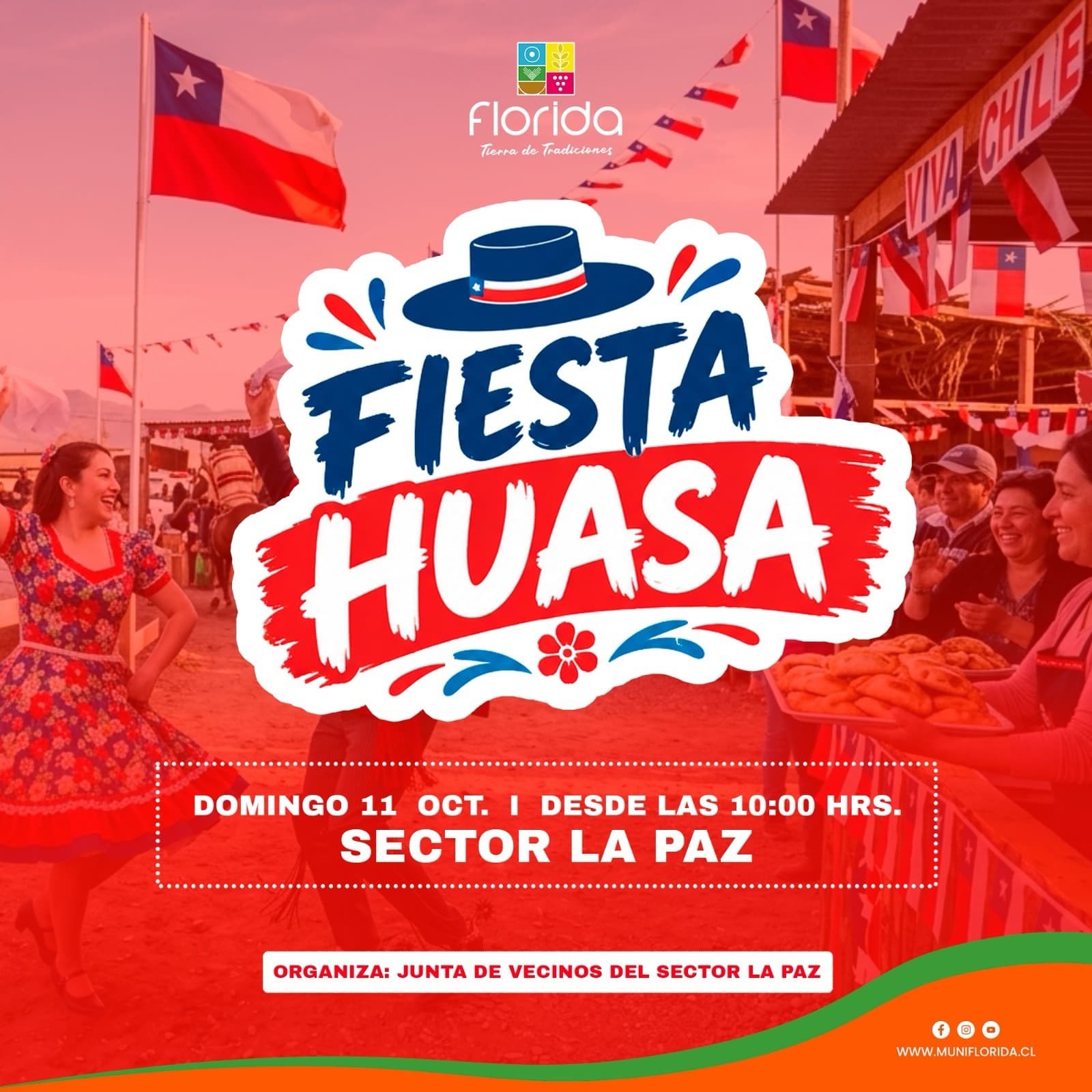 Fiesta Huasa en Sector La Paz con tradiciones, juegos ecuestres y música en vivo