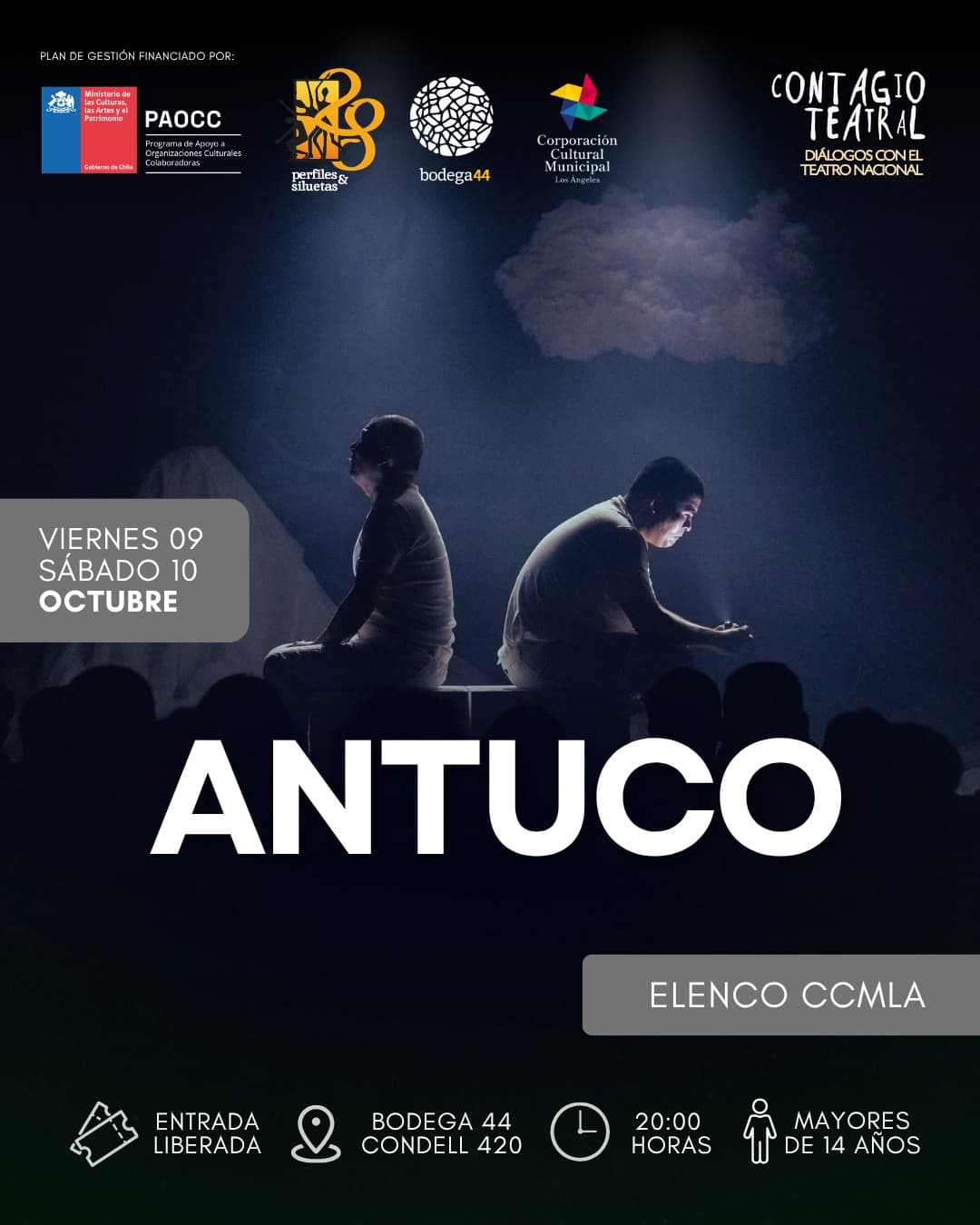 «Antuco»: montaje teatral llega a Bodega 44 este fin de semana