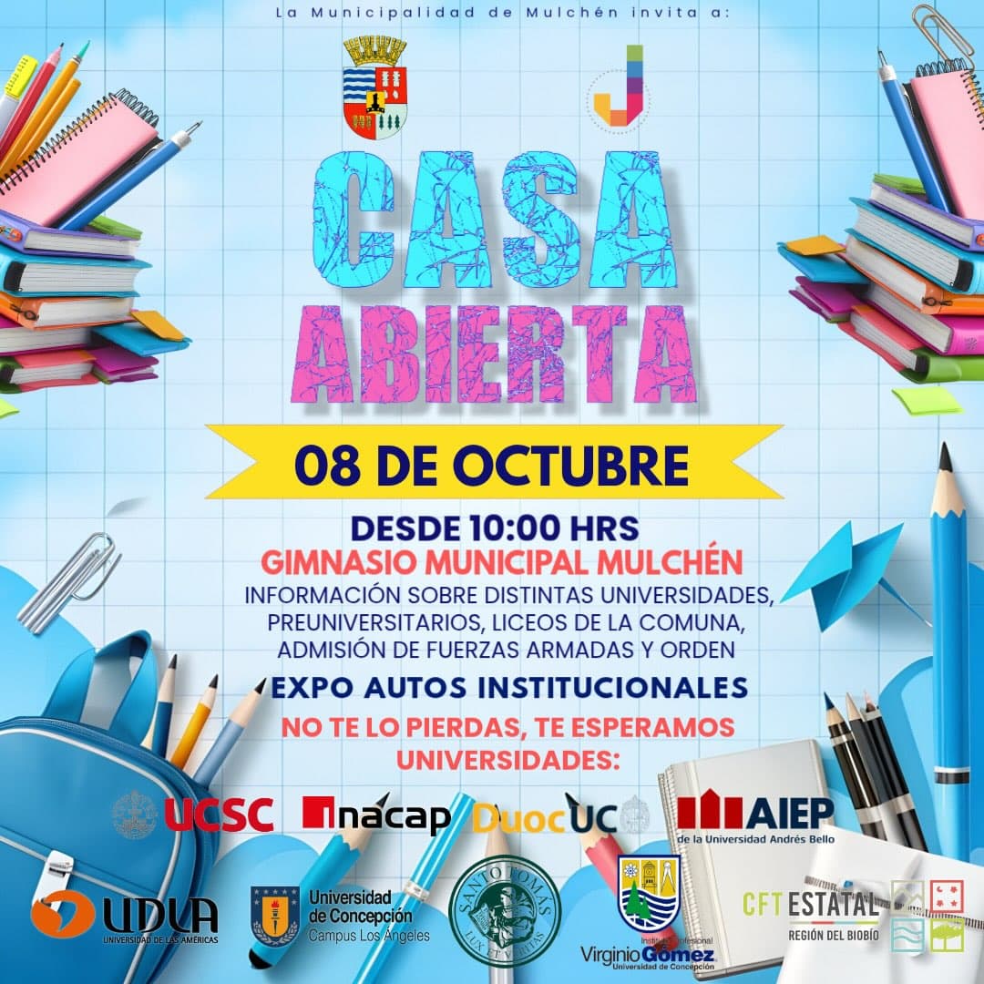 Expo Casa Abierta en Mulchén: Feria informativa sobre universidades y alternativas académicas