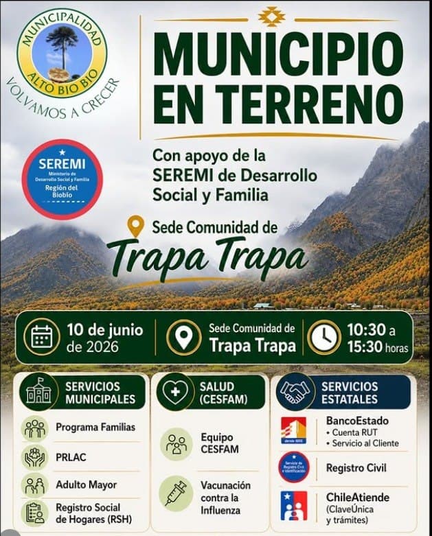 Municipio en Terreno llega a Trapa Trapa con servicios estatales y vacunación