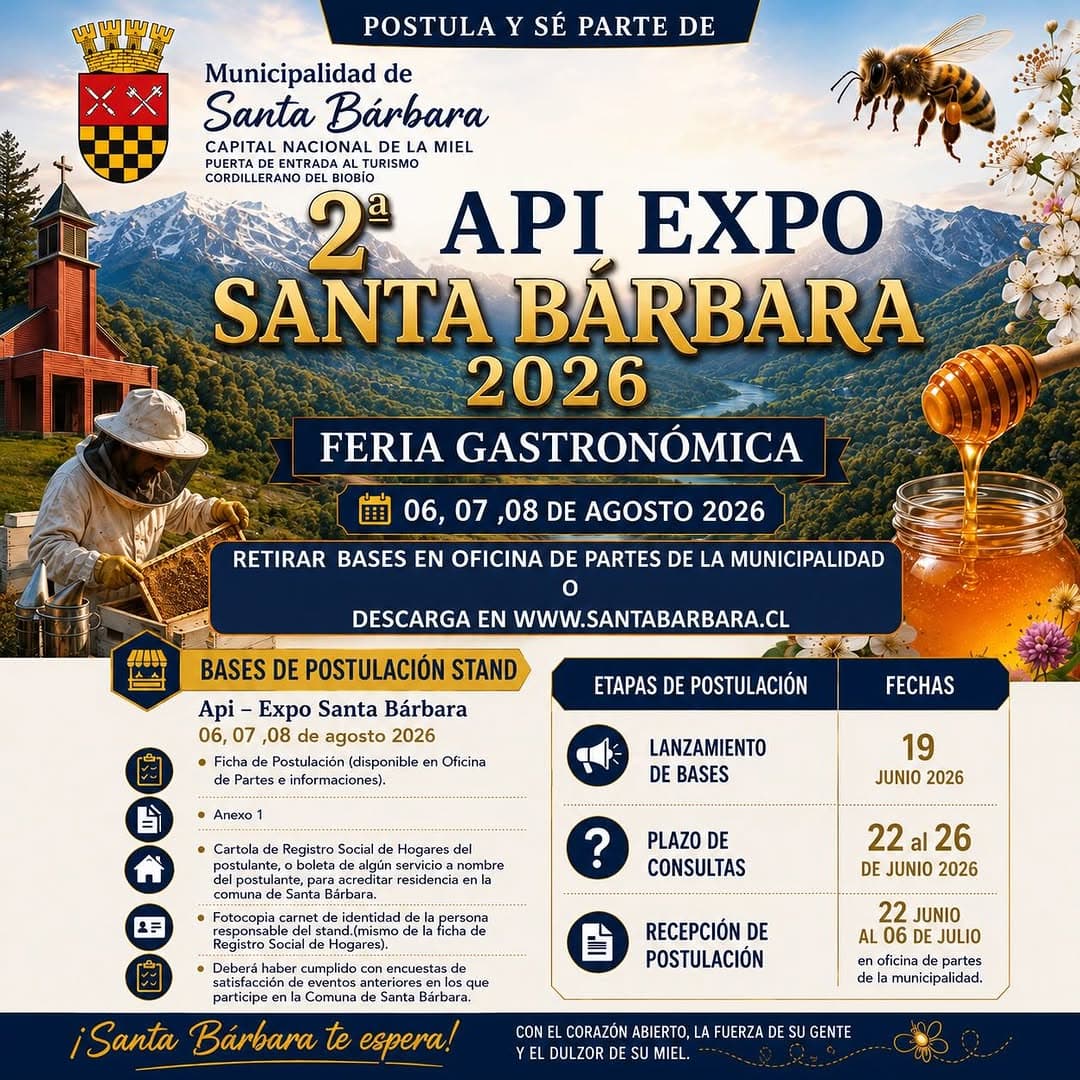 Abiertas las Postulaciones para la Feria Gastronómica de Api Expo Santa Bárbara 2026