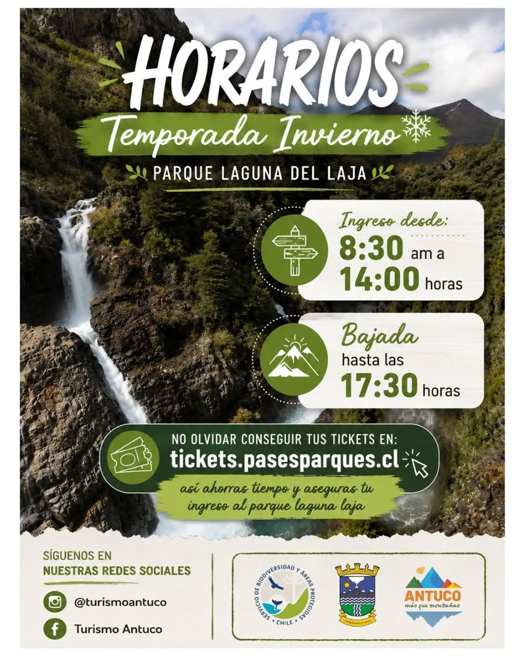 Parque Nacional Laguna del Laja: horarios de invierno para tu visita a Antuco