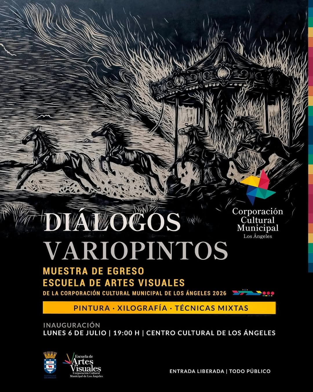 «Diálogos Variopintos»: Muestra de Egreso de Artes Visuales en Los Ángeles