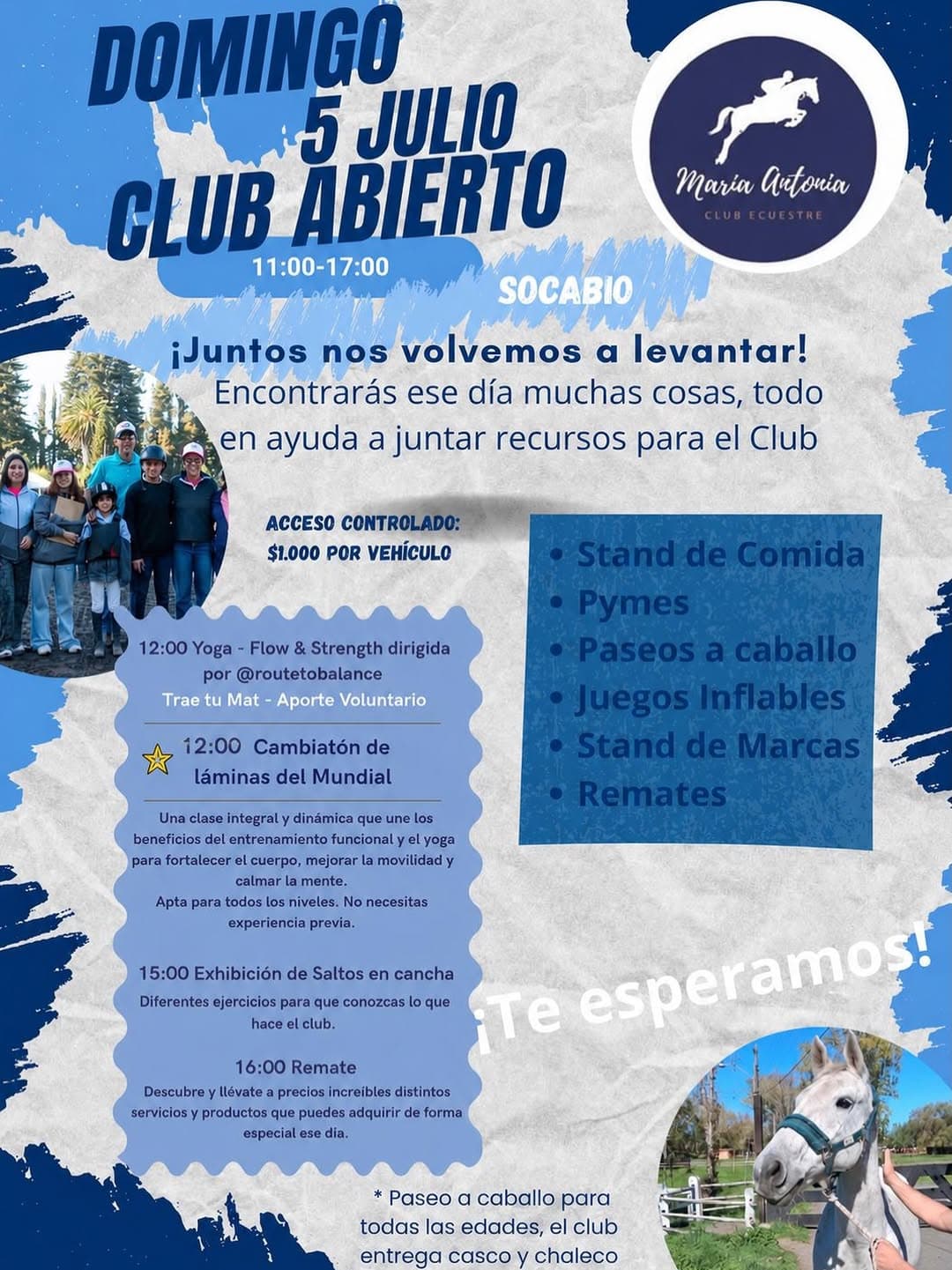 Club Abierto en Club Ecuestre María Antonia: Jornada Familiar con Caballos, Yoga y Más en Socabío