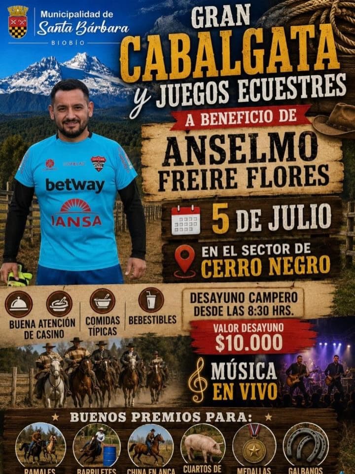 Gran Cabalgata y Juegos Ecuestres Solidarios en Santa Bárbara