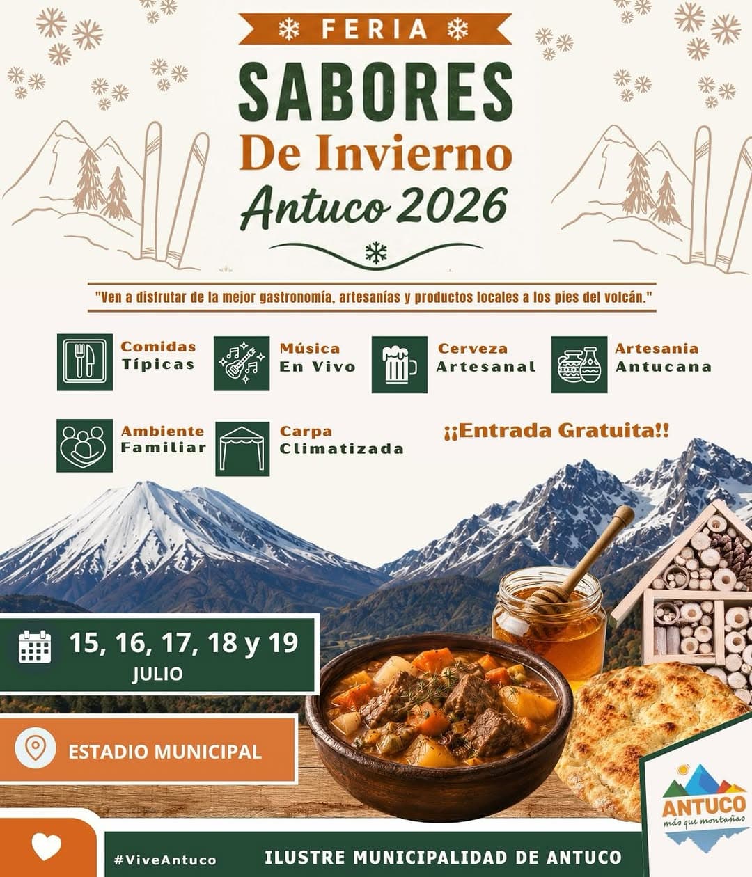 Feria Sabores de Invierno: El Gran Panorama Invernal de Antuco