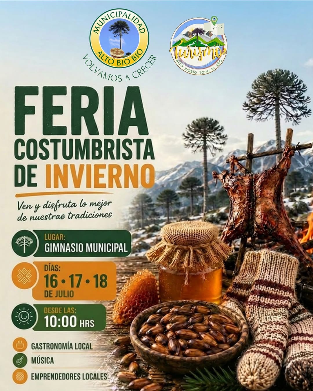 Feria Costumbrista de Invierno en Alto Biobío: 3 días de tradición Pewenche