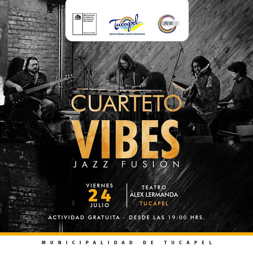 Cuarteto Vibes trae el jazz fusión al Teatro Álex Lermanda de Tucapel