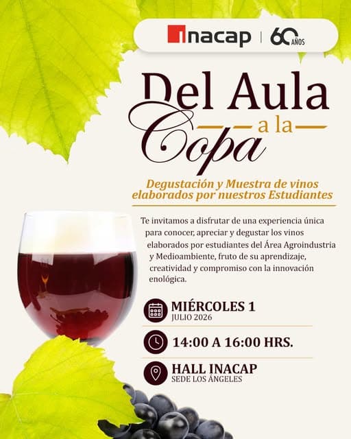 Del Aula a la Copa: Degustación de Vinos Elaborados por Estudiantes de INACAP Los Ángeles