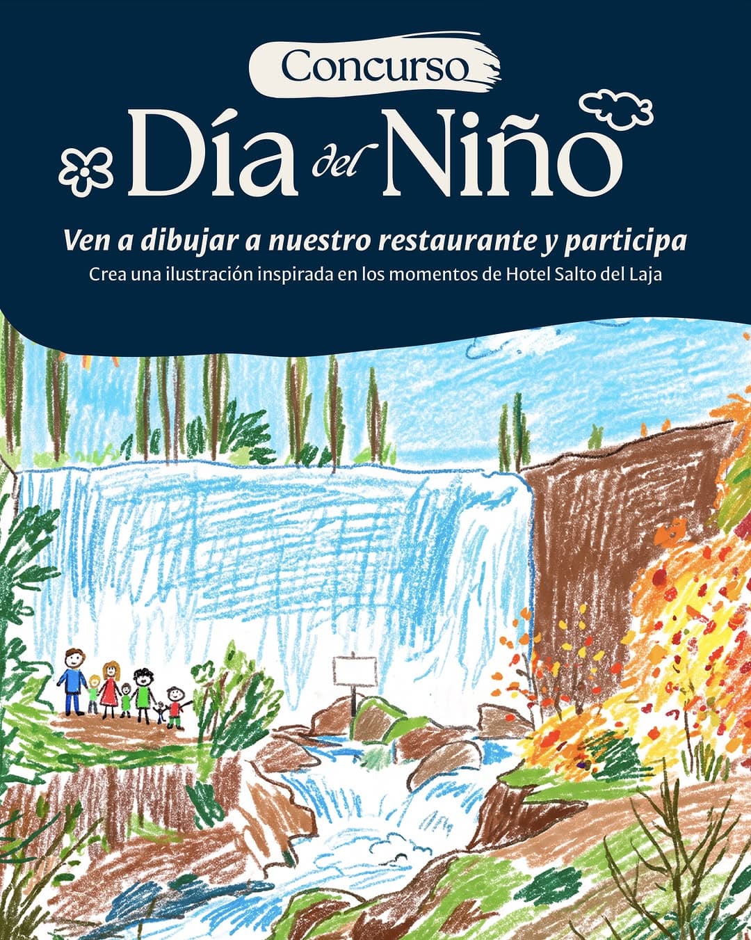 Hotel Salto del Laja invita a concurso de dibujo infantil por el Día del Niño