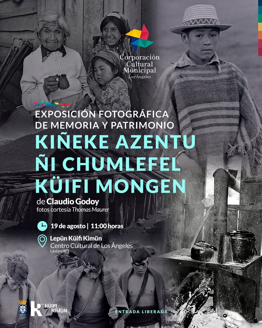 Exposición fotográfica de memoria y patrimonio mapuche se presenta en Los Ángeles