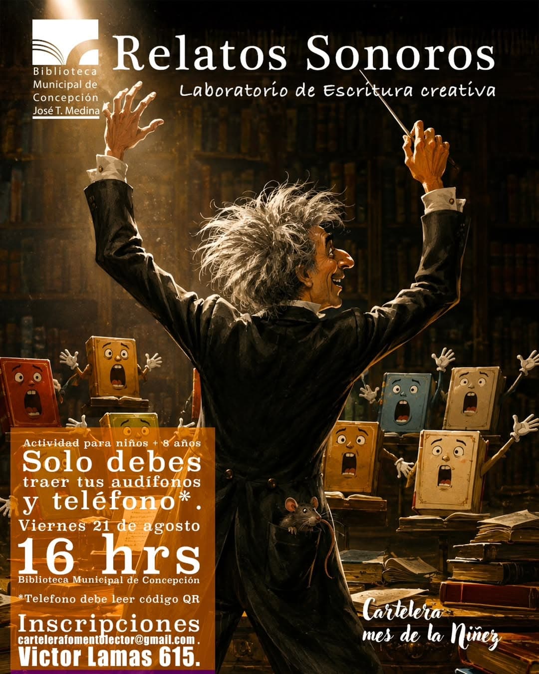 Relatos Sonoros: Taller de Escritura Creativa para Niños en Biblioteca de Concepción