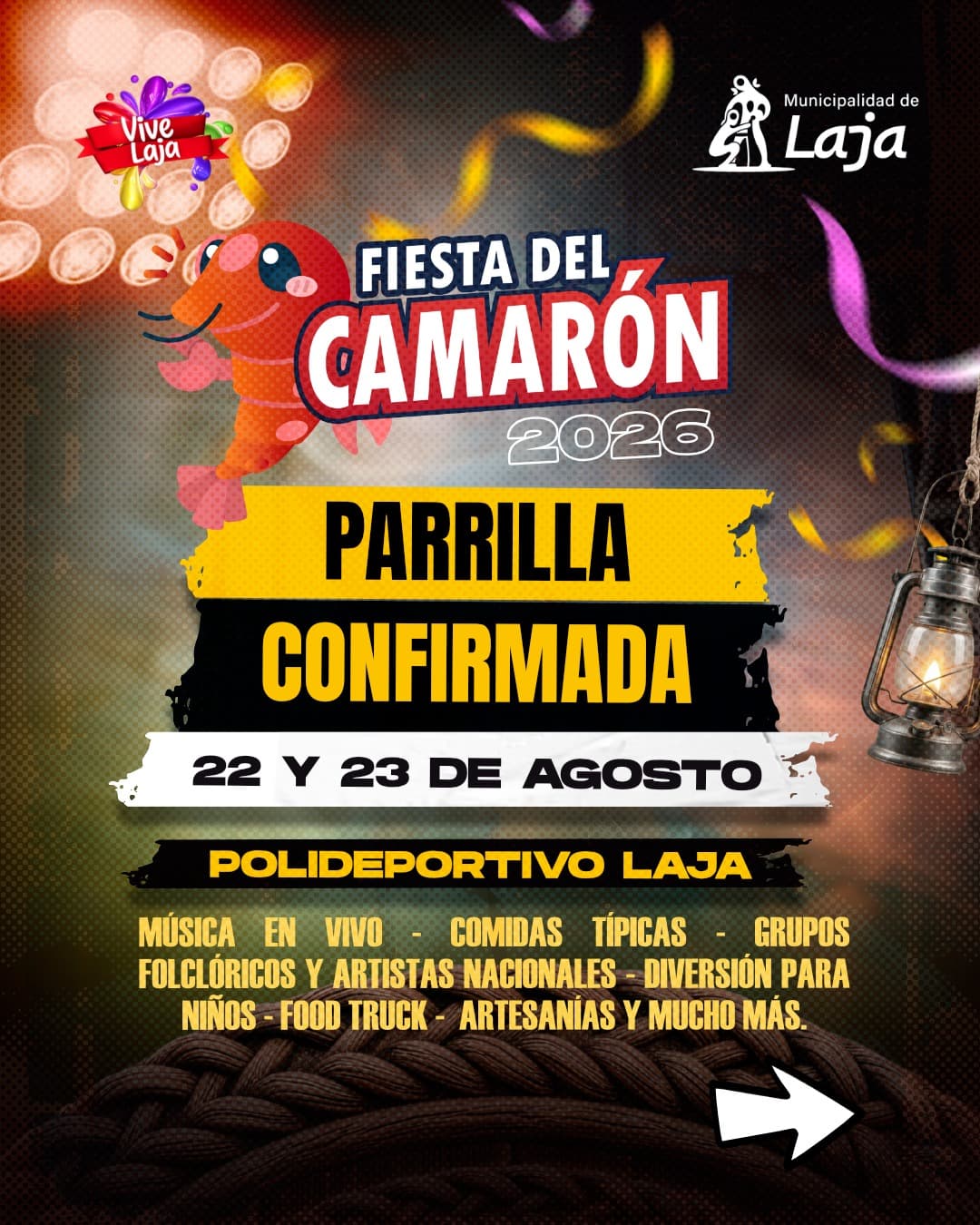 Fiesta del Camarón 2026 en Laja confirma parrilla de artistas