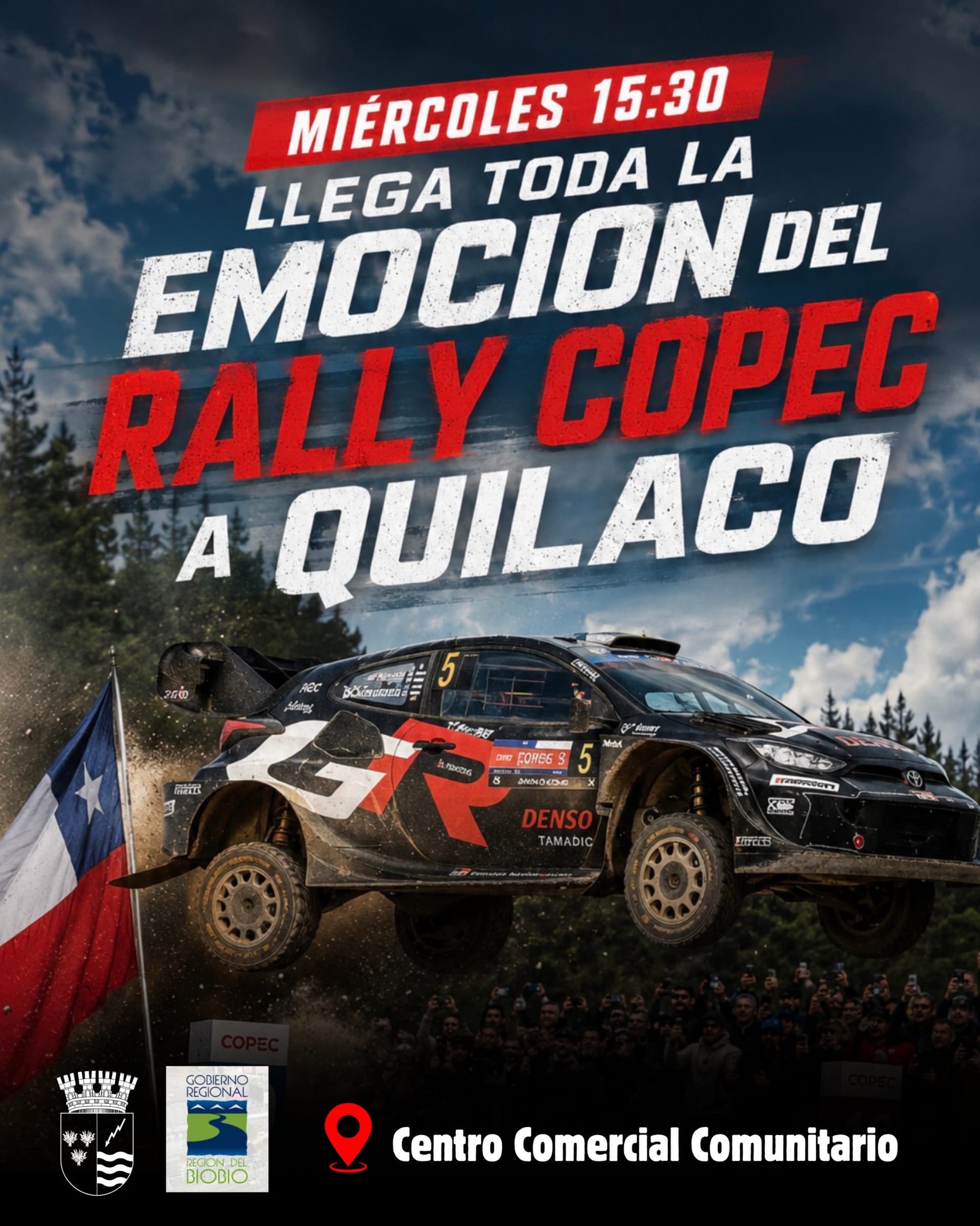Rally COPEC llega a Quilaco este miércoles 26 de agosto