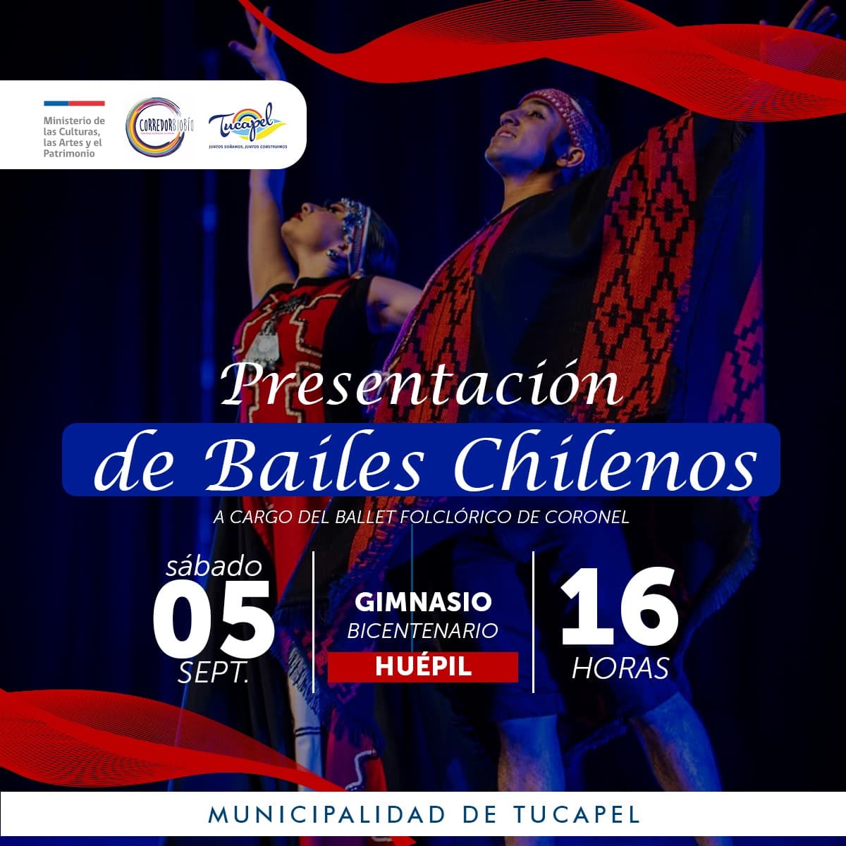 Ballet Folclórico de Coronel presenta bailes chilenos en Huépil
