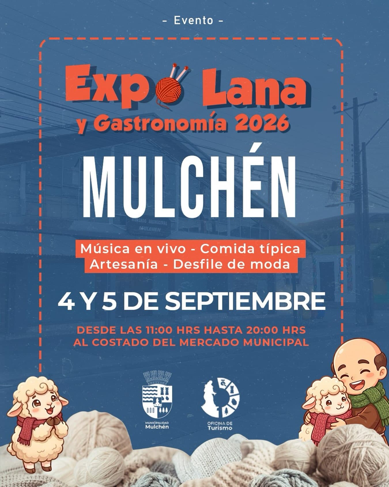 Expo Lana y Gastronomía 2026 llega a Mulchén este 4 y 5 de septiembre
