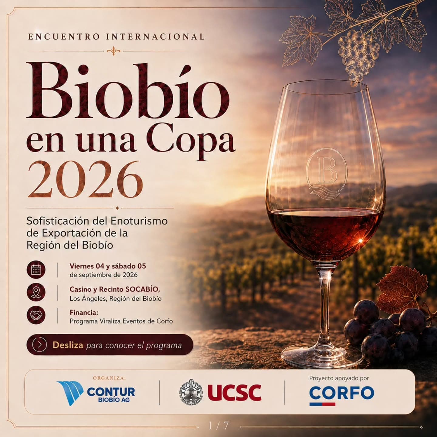 Biobío en una Copa 2026: Encuentro Internacional de Enoturismo en Los Ángeles