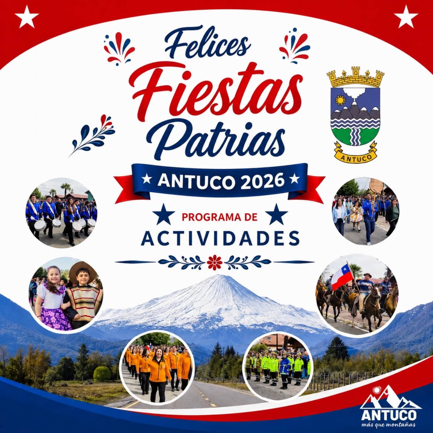 Fiestas Patrias Antuco 2026: Programa de actividades dieciocheras