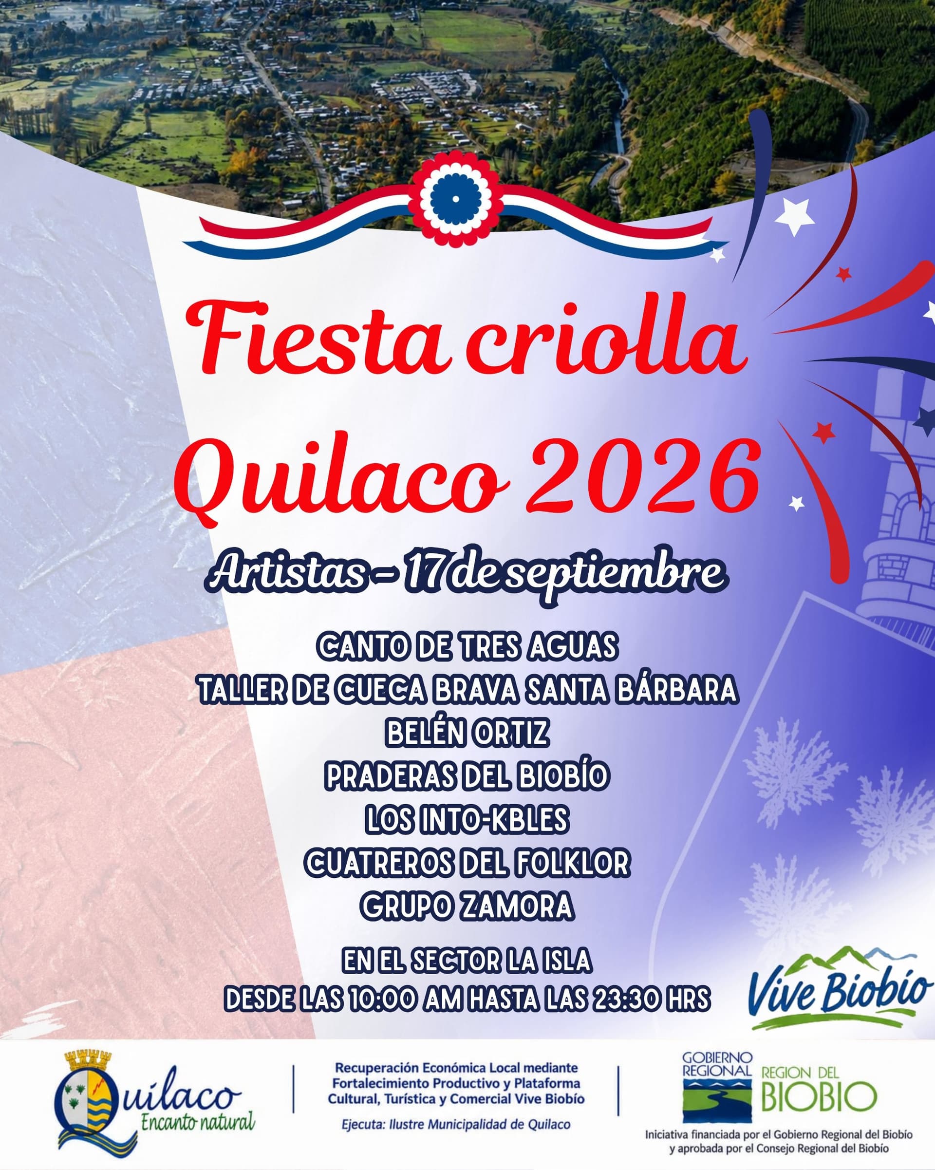 Fiesta Criolla Quilaco 2026: Celebración de Fiestas Patrias con música en vivo