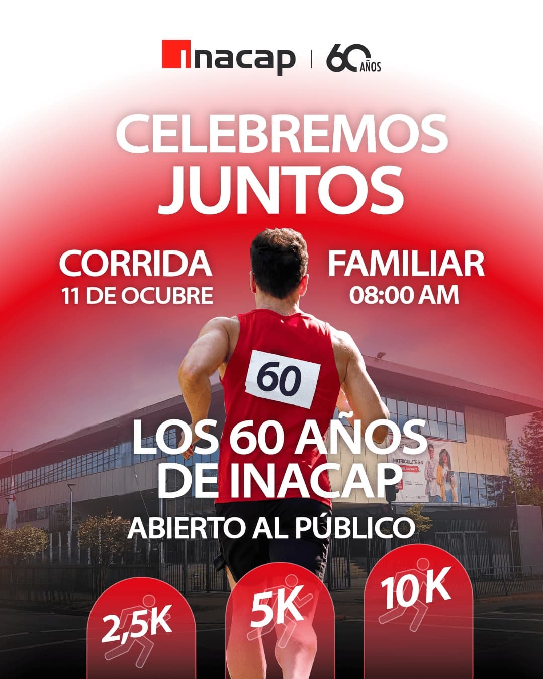 Primera Corrida Familiar INACAP Los Ángeles celebra sus 60 años