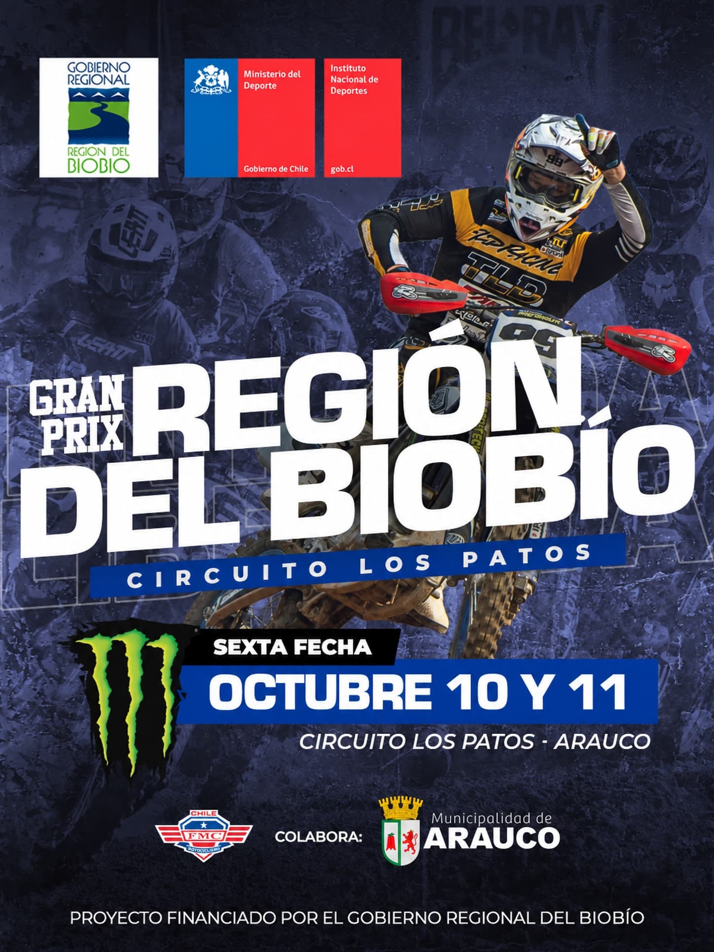 Gran Prix Región del Biobío: 6ª Fecha del Campeonato CHILE MX en Arauco
