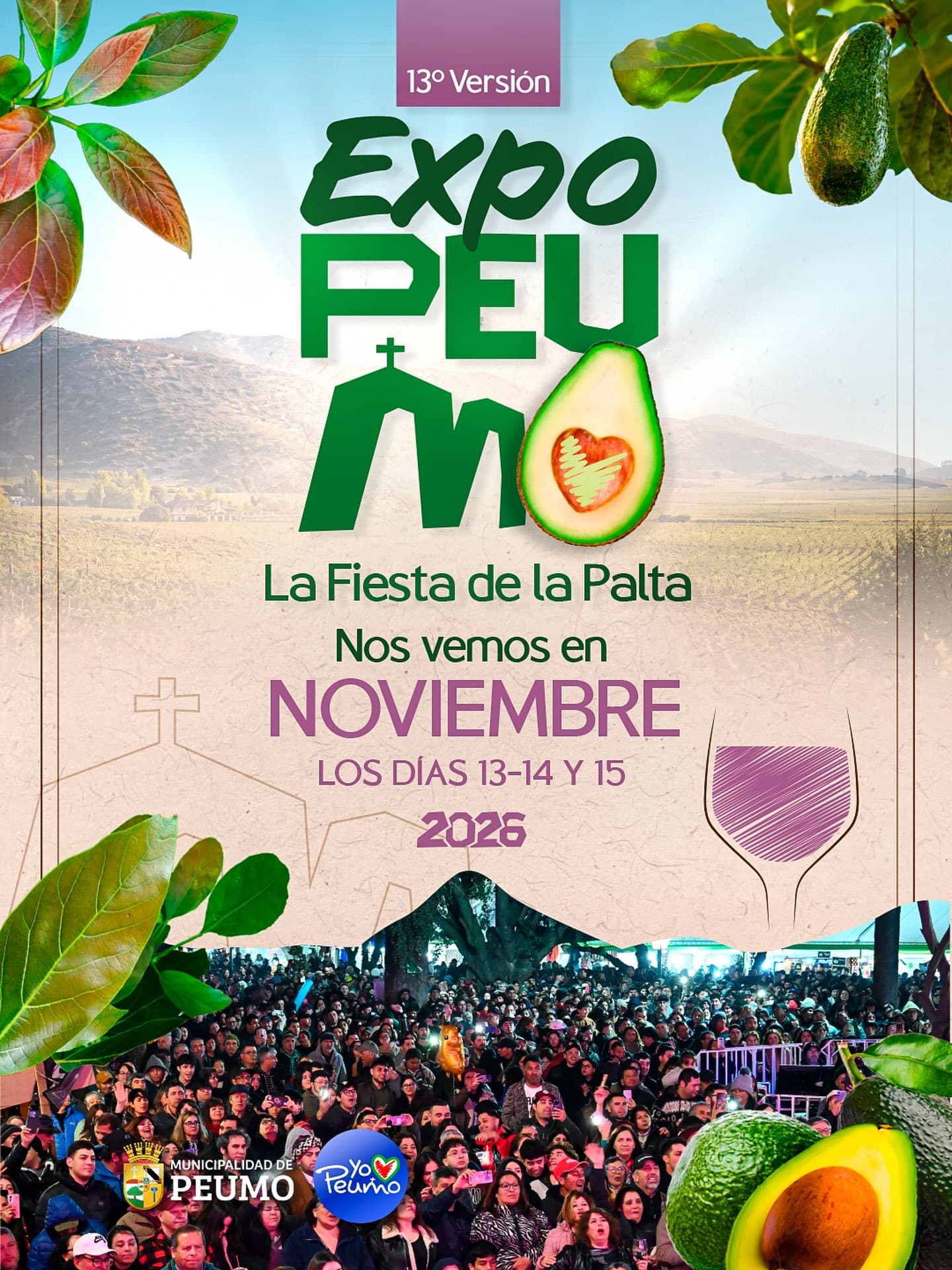Expo Peumo – La Fiesta de la Palta 2026 es reprogramada para noviembre