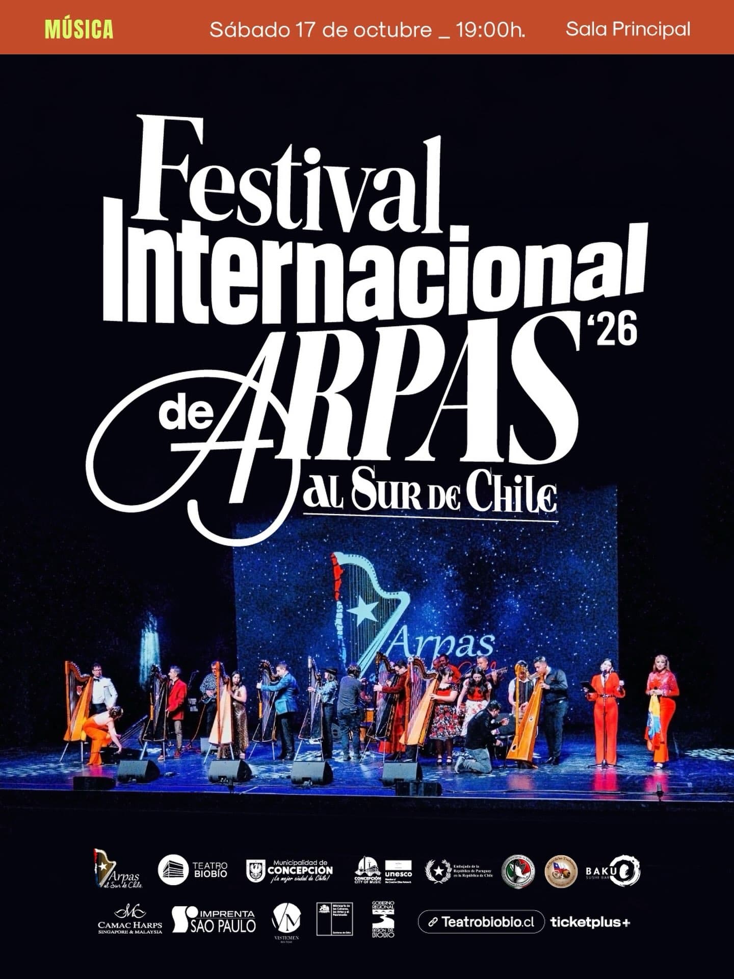 Festival Internacional de Arpas al Sur de Chile vuelve al Teatro Biobío