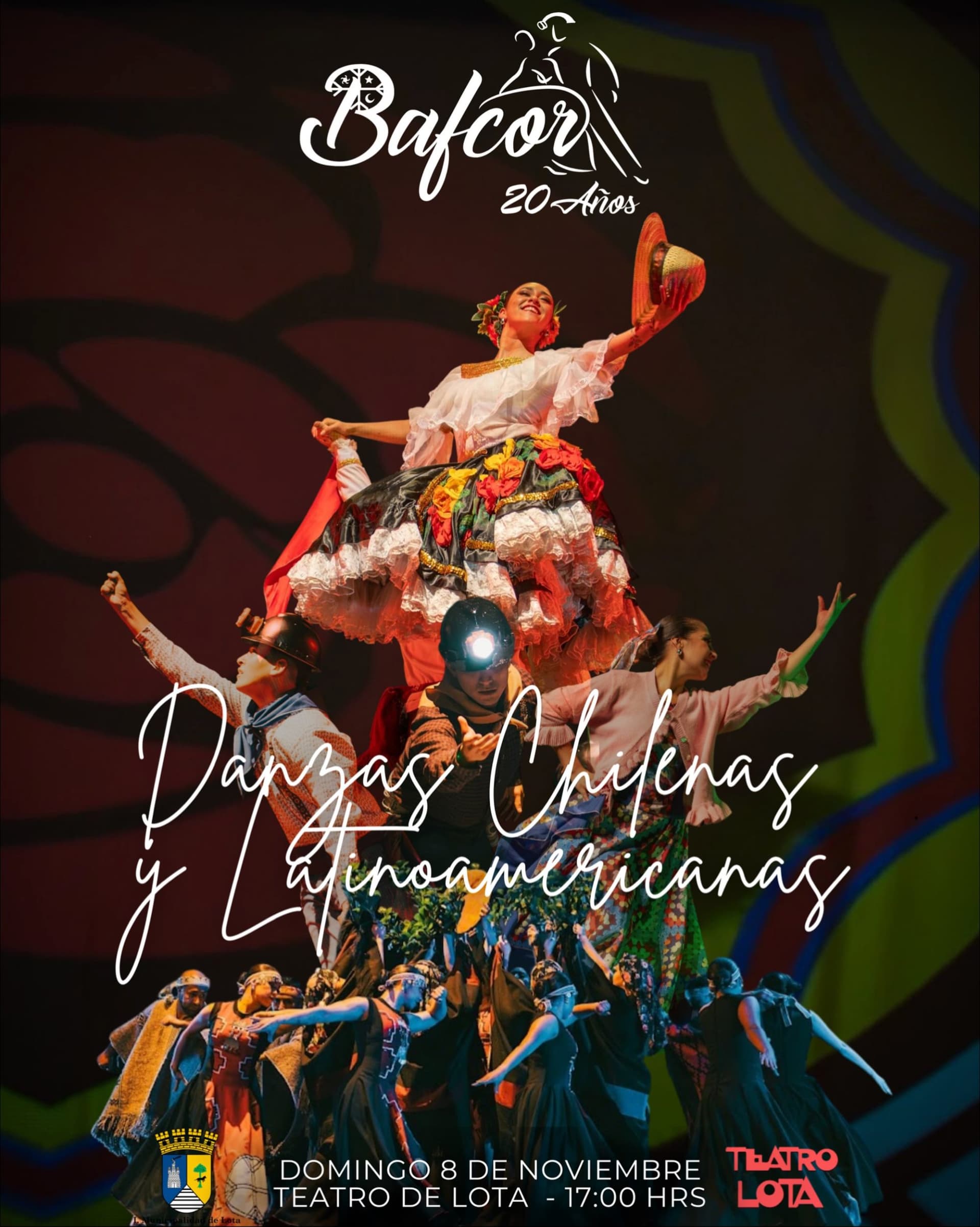Bafcor Chile celebra 20 años de Danza y Folclor en Teatro de Lota