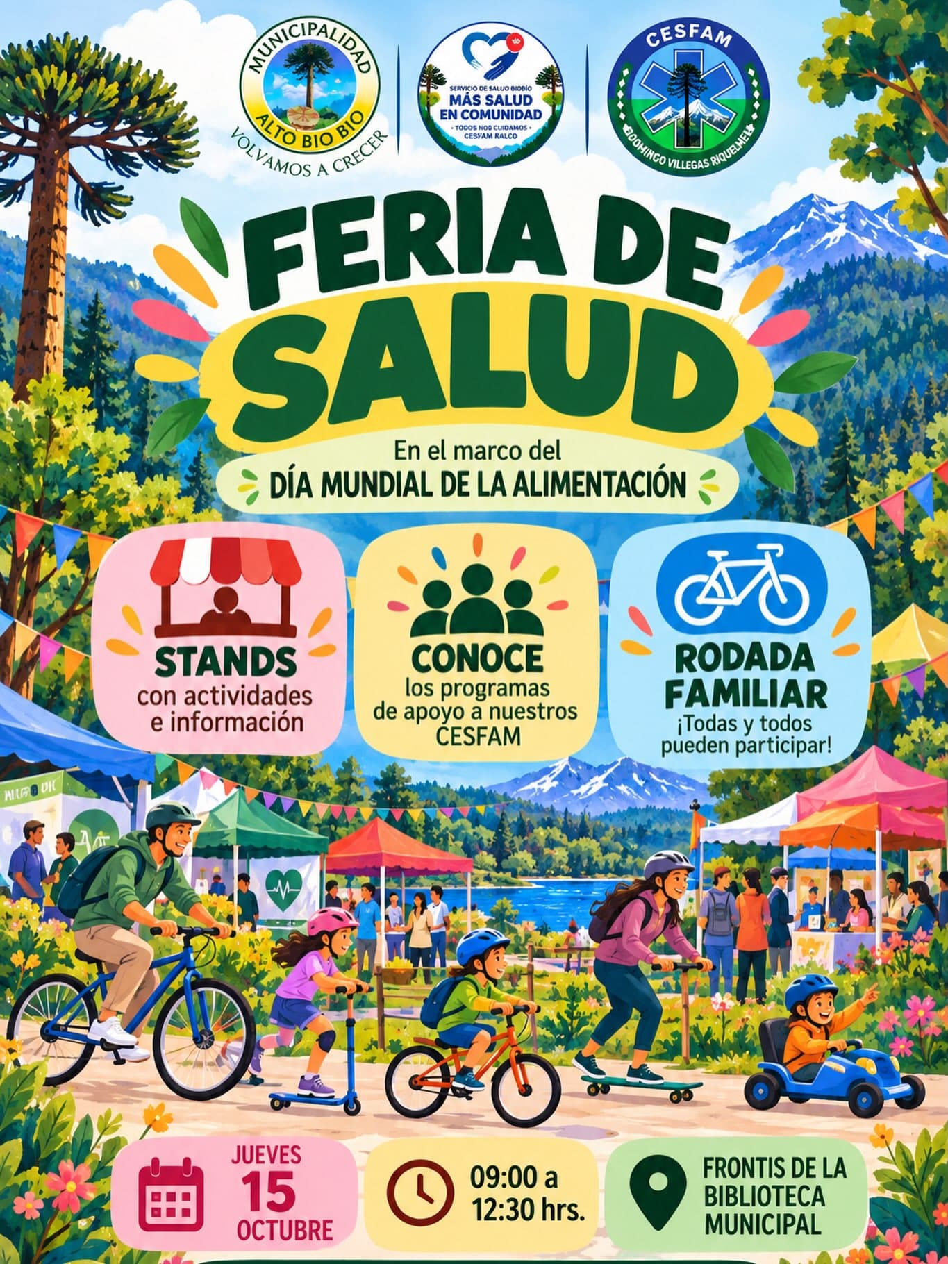 Feria de la Salud y Rodada Familiar en Alto Biobío