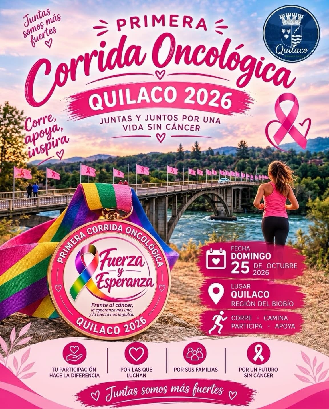 Primera Corrida Oncológica Quilaco 2026: Evento Solidario por la Lucha contra el Cáncer