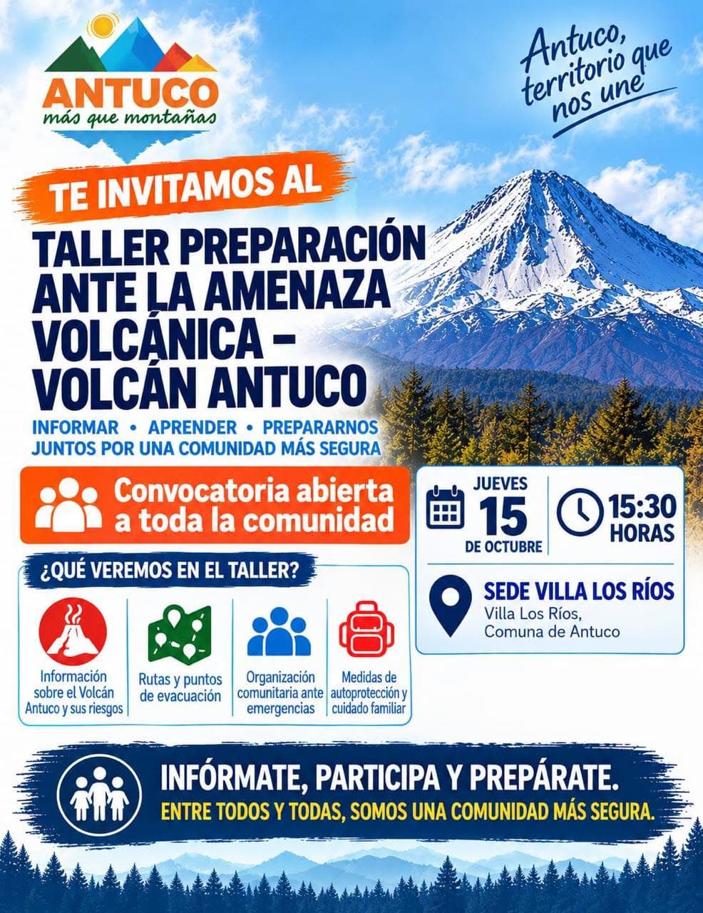 Taller Preventivo ante la Amenaza de Riesgo Volcánico en Antuco