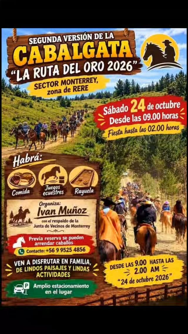 Segunda Cabalgata «La Ruta del Oro 2026» en Rere