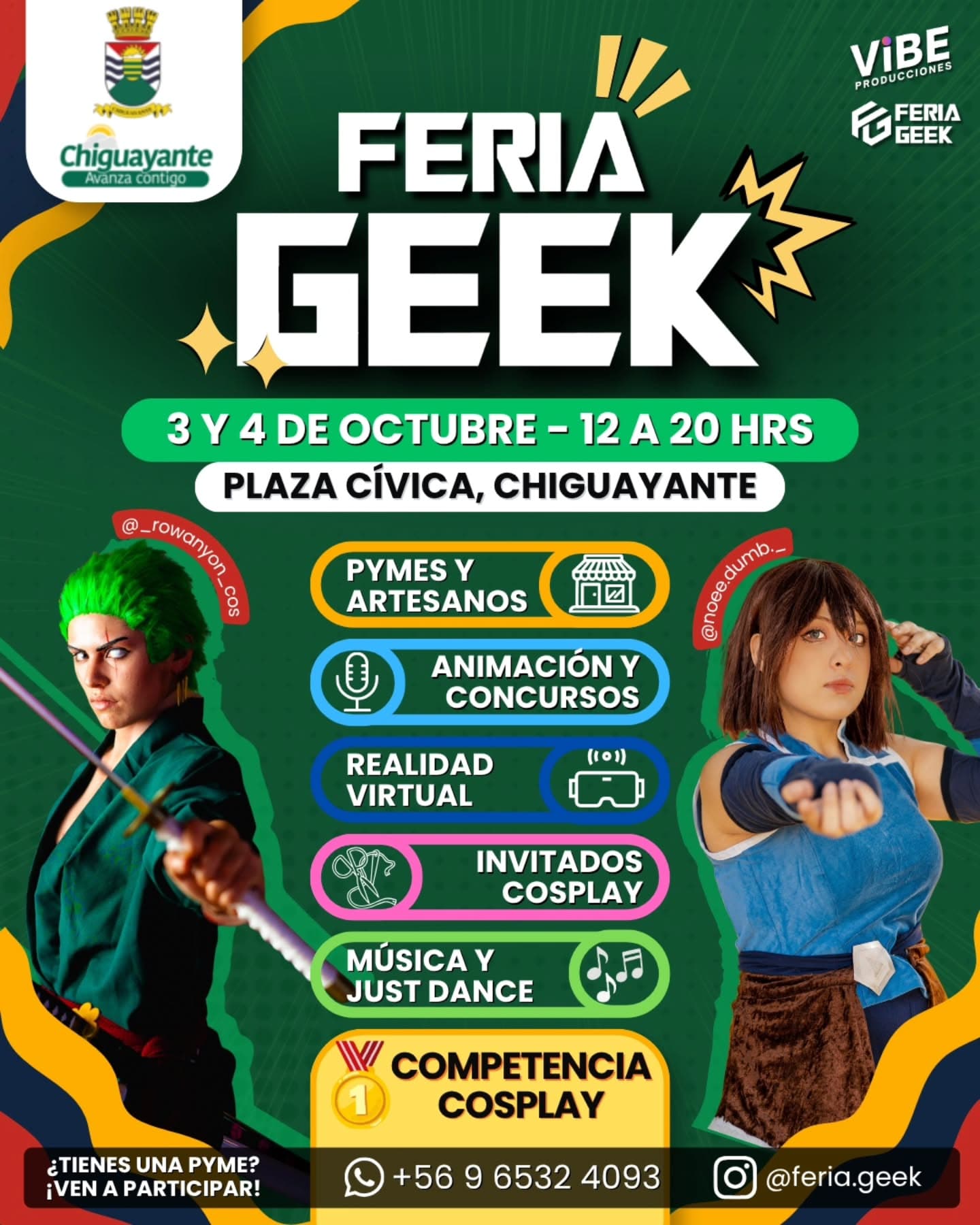 Feria Geek llega a Chiguayante con cosplay, pymes y entretenimiento