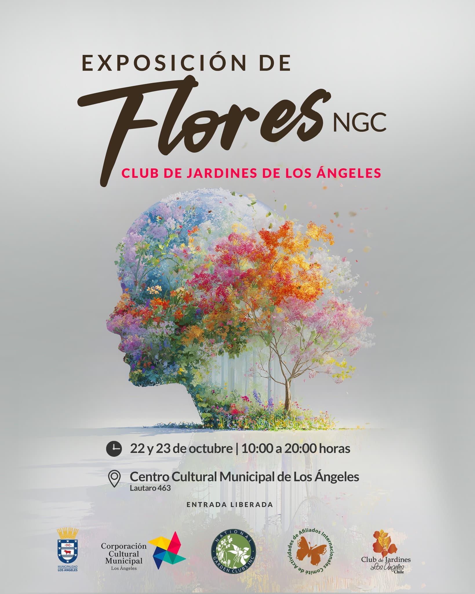 Exposición de Flores NGC en el Centro Cultural Municipal de Los Ángeles